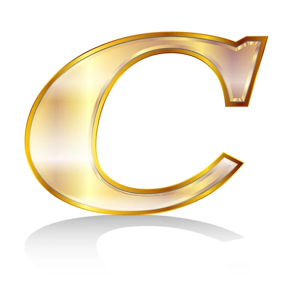 Ｃ　Alphabet emblem — 스톡 벡터